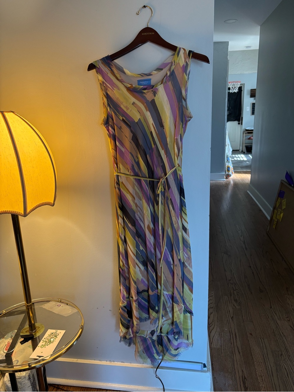 Lightweight Multicolor Striped Sleeveless Maxi Dress